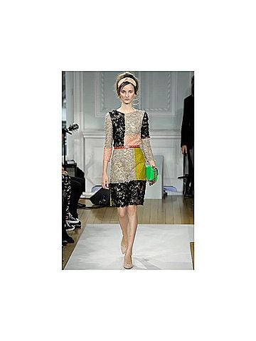 Moschino Moschino Cheap and Chic Colorblock Lace Dress - '10s (view 2)
