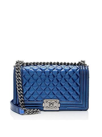 Chanel Chanel Metallic Patent Leather Old Medium Boy Bag (view 1)