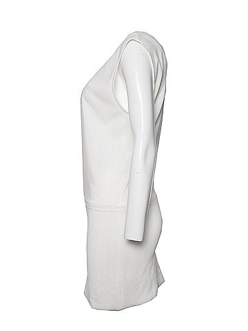 IRO IRO white sleeveless dress with leather border (view 2)