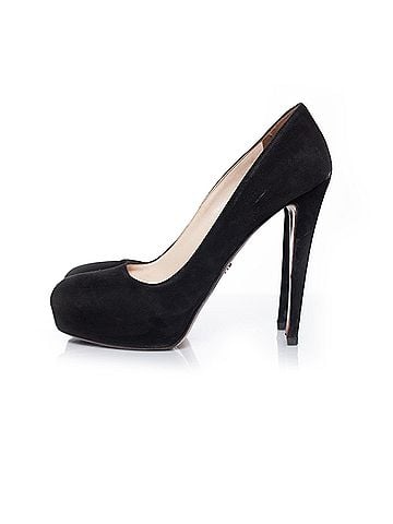 Prada Prada Black suede platform pumps. (view 2)
