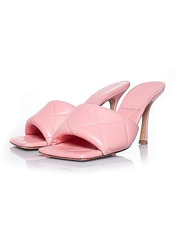 Bottega Veneta Bottega Veneta Lido Pink quilted sandals (view 1)