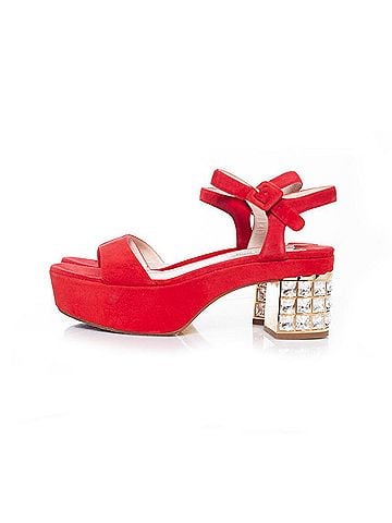 Miu Miu Miu Miu Crystal embellished platform sandals (view 2)