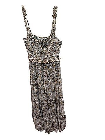 Astr Floral Smocked Tiered Maxi Dress Casual Dress (view 2)