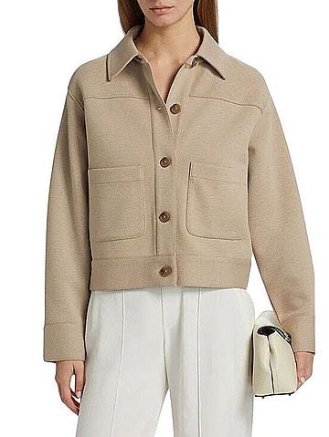 Vince. Cropped Patch Pocket Jacket Jacket (view 1)