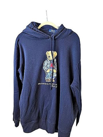 Polo by Ralph Lauren Original Label Denim Bear Hoodie Sweatshirt (view 1)