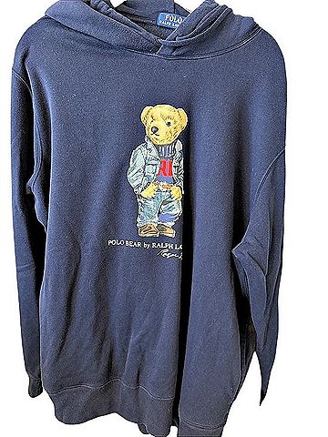 Polo by Ralph Lauren Original Label Denim Bear Hoodie Sweatshirt (view 2)