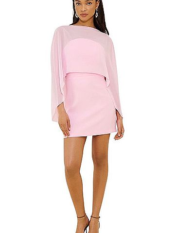 Amanda Uprichard Berkshire Cape Mini Dress Cocktail Dress (view 2)