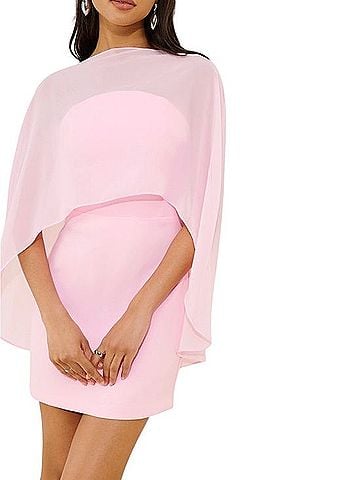 Amanda Uprichard Berkshire Cape Mini Dress Cocktail Dress (view 1)