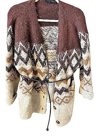 Zara Sequined Jacquard Knit Cardigan Wool Cardigan (view 1)