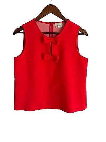Kate Spade New York Double Bow Front Keyhole Sleeveless Shell Top Sleeveless Blouse (view 1)
