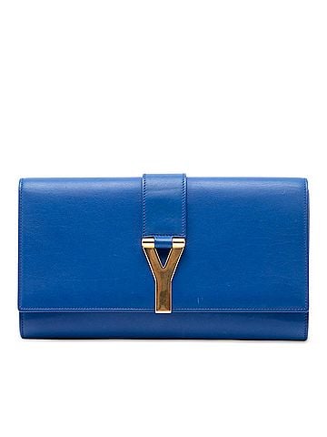 Saint Laurent Leather Chyc Ligne Clutch (view 1)