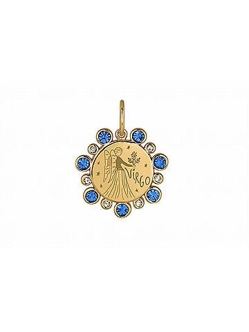 Goldbug Women's Birthstone Pendant in September - Sapphire/Gold (view 2)