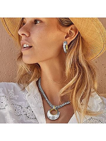 Brighton Women's Ferrara Entrata Large Necklace in Silver (view 2)