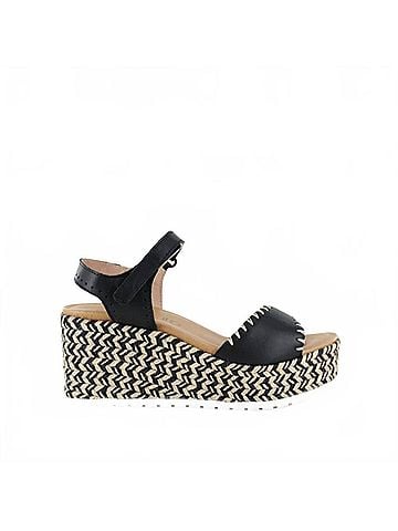 Naot Women's Blanes Wedge Sandals in Black Leather (view 1)