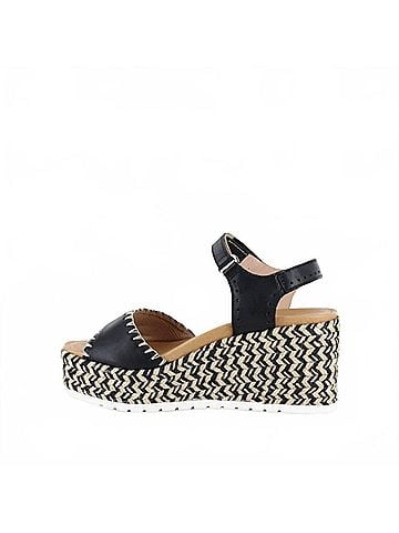 Naot Women's Blanes Wedge Sandals in Black Leather (view 2)