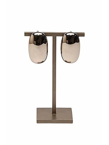 Brunello Cucinelli Women's Polished Dome Earrings in Gold Tone (view 2)