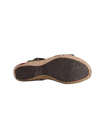 Naot Women's Summer Platform Wedge Sandal in Black Soft Leather (view 2)