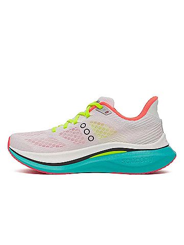 Saucony Women's Endorphin Speed 5 Running Shoes in White/Mutant (view 2)
