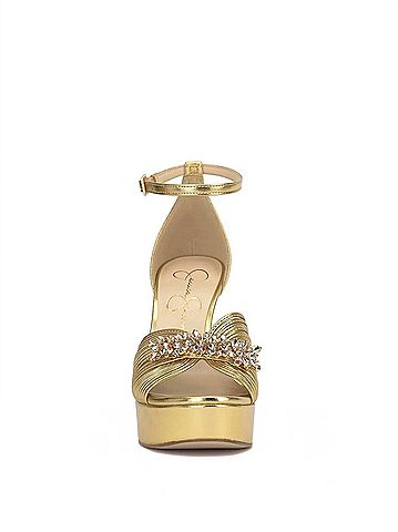 Jessica Simpson Women's Anissia Platform Sandals in Gold (view 2)