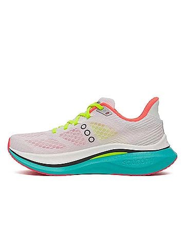 Saucony Women's Endorphin Speed 5 Running Shoes in White/Mutant (view 2)