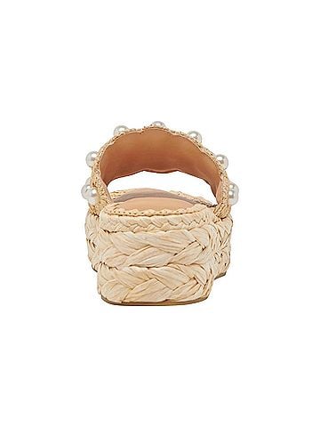 Dolce Vita Women's Caper Pearl Platform Sandals in Light Natural Raffia (view 2)