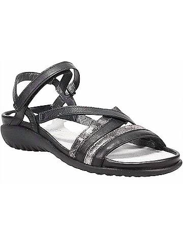 Naot Women's Toi Strappy Sandal in Soft Black Metallic Onyx (view 2)