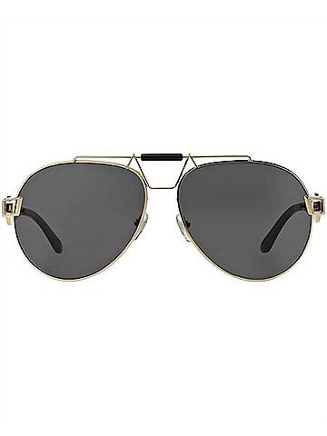Versace Unisex Aviators Sunglasses in Pale Gold (view 2)