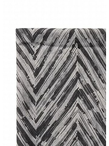 Brunello Cucinelli Women's Chevron Pattern Scarf in Black And White (view 2)
