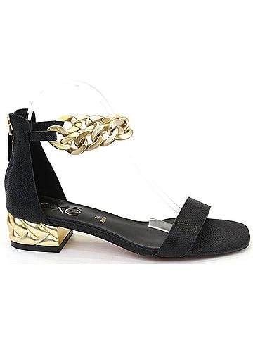 exe Women's Katy Sandal in Black Snake (view 1)