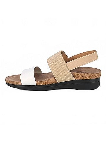 Drew Women's Maeve Sandals in Natural/White Combo (view 2)