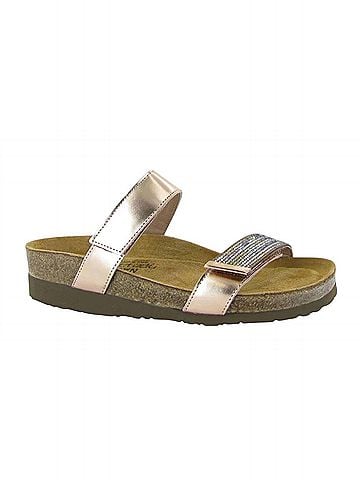 Naot Women's Indiana Two-Strap Sandal in Purple-Gold Multi Rose Gold (view 1)