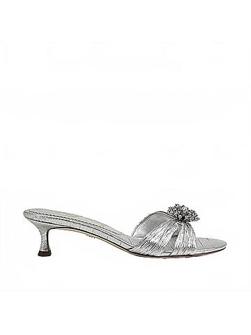 Sam Edelman Women's Cindie Kitten Heel Mule in Soft Silver (view 1)