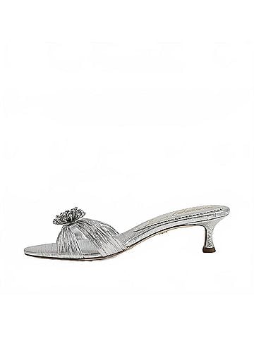 Sam Edelman Women's Cindie Kitten Heel Mule in Soft Silver (view 2)