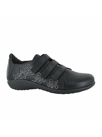 Naot Women's Mihi Embroidered Shoes in Soft Black Leather (view 1)