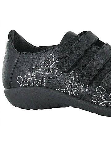 Naot Women's Mihi Embroidered Shoes in Soft Black Leather (view 2)