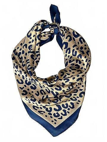 Ellison Jackie Printed Scarf in Navy (view 1)