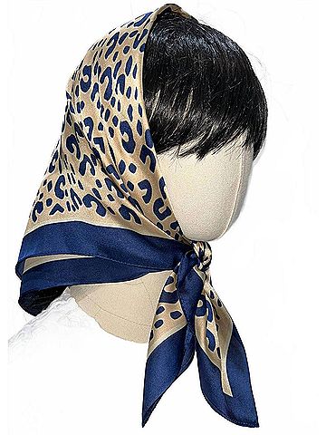 Ellison Jackie Printed Scarf in Navy (view 2)