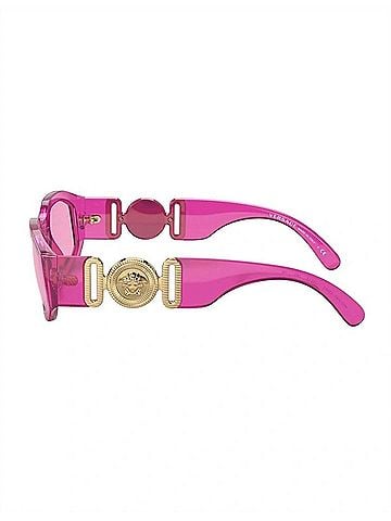 Versace Unisex Medusa Biggie Sunglasses in Pink Transparent (view 2)