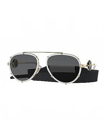 Versace Women's Ve2232 Aviators Runway Non-Polarized Sunglasses in White (view 1)