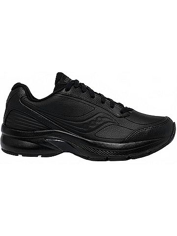 Saucony Women's Omni Walker 3 Wide Shoe in Triple Black (view 1)