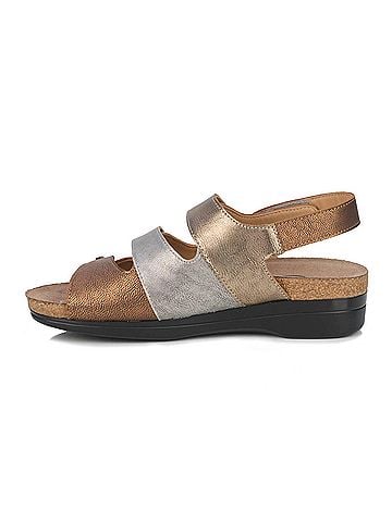 Drew Women's Margo Strappy Sandals in Metallic Combo (view 2)