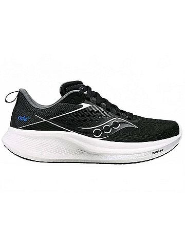 Saucony Women's Ride 17 Shoes in Black/White (view 1)