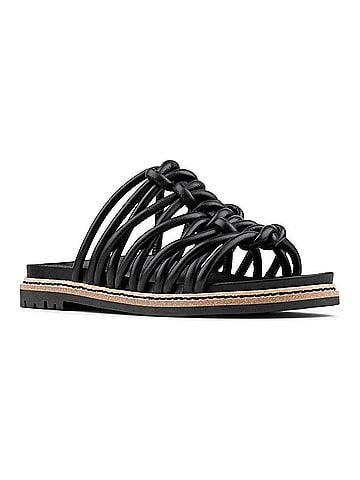 Donald J Pliner Women's Loni Strappy Slide Sandals in Black (view 2)