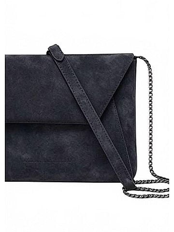 Brunello Cucinelli Women's Suede Envelope Chain Bag in Night Sky (view 2)