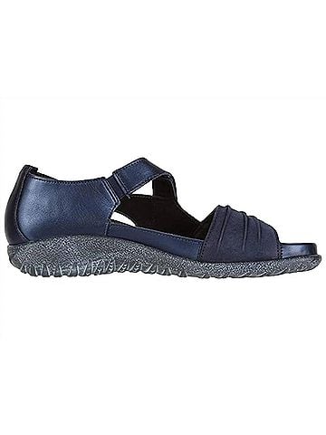 Naot Women's Papaki Padded Front Strap Sandal in Polar Navy Velvet Nubuck (view 1)