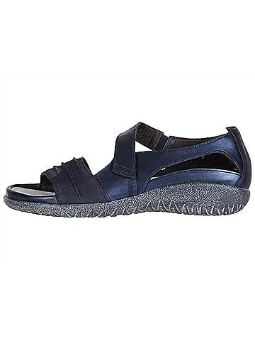 Naot Women's Papaki Padded Front Strap Sandal in Polar Navy Velvet Nubuck (view 2)