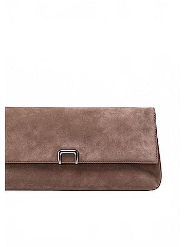 Brunello Cucinelli Women's Suede Clutch in Brown (view 2)