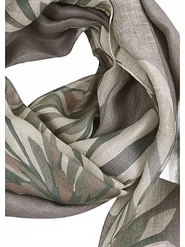 Brunello Cucinelli Women's Floral Print Scarf in Grey (view 2)