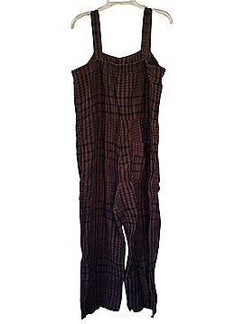 Everlane Linen Plaid Utility Picknic Wide Leg Overall Jumper Jumpsuit Overalls (view 2)