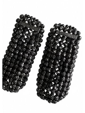 Brunello Cucinelli Women's Beaded Bracelet in Black (view 2)